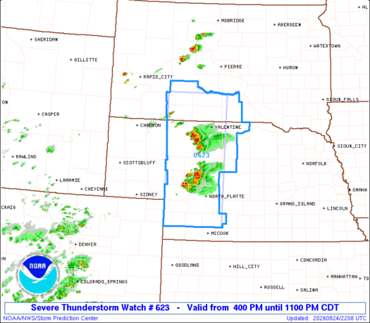 SPC Severe Thunderstorm Watch 623