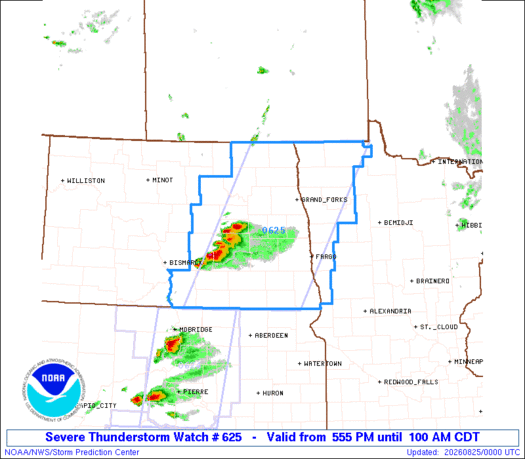 SPC Severe Thunderstorm Watch 625