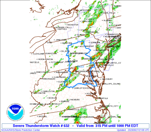 SPC Severe Thunderstorm Watch 632