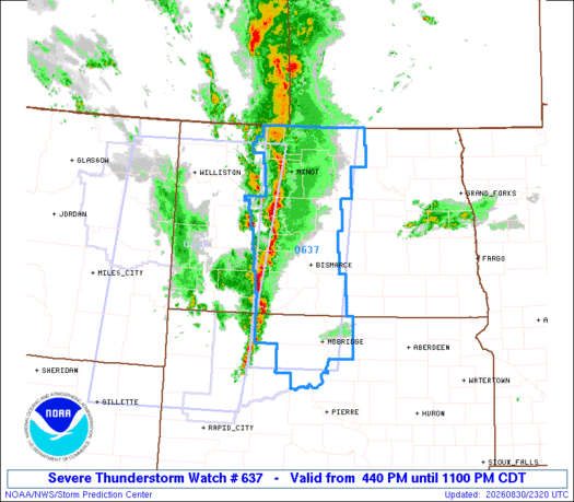SPC Severe Thunderstorm Watch 637
