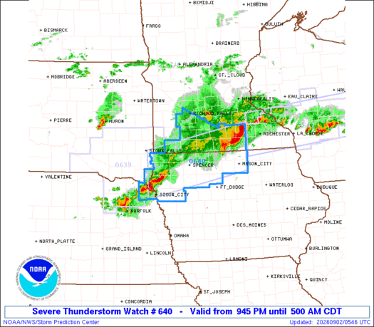 SPC Severe Thunderstorm Watch 640