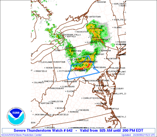 SPC Severe Thunderstorm Watch 642