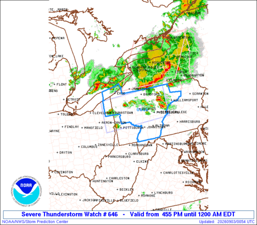 SPC Severe Thunderstorm Watch 646