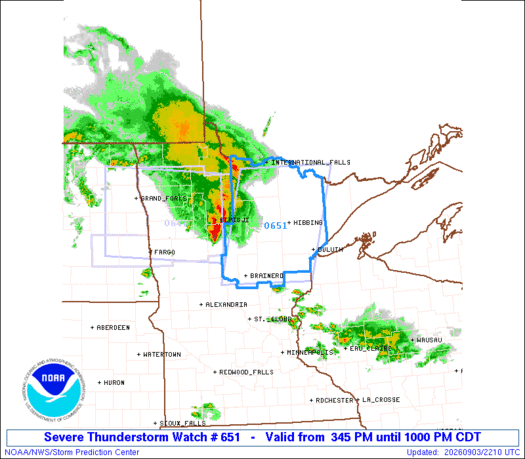 SPC Severe Thunderstorm Watch 651