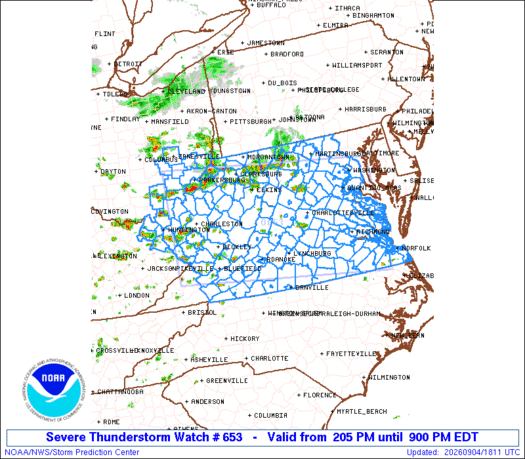 SPC Severe Thunderstorm Watch 653
