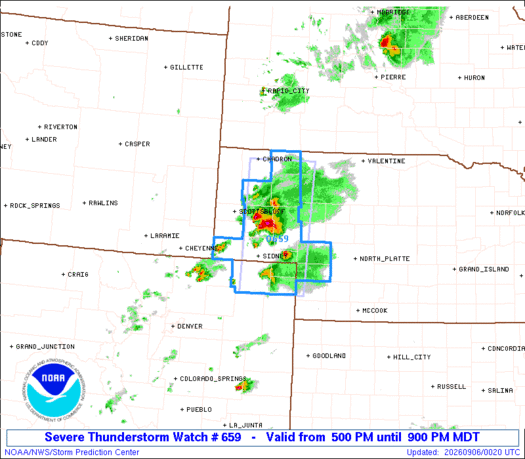 SPC Severe Thunderstorm Watch 659