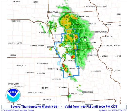 SPC Severe Thunderstorm Watch 661