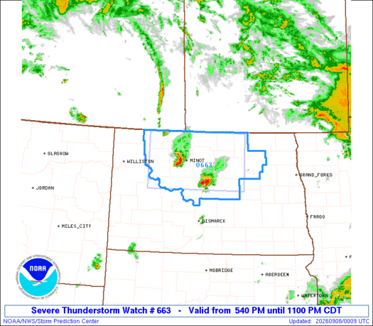 SPC Severe Thunderstorm Watch 663