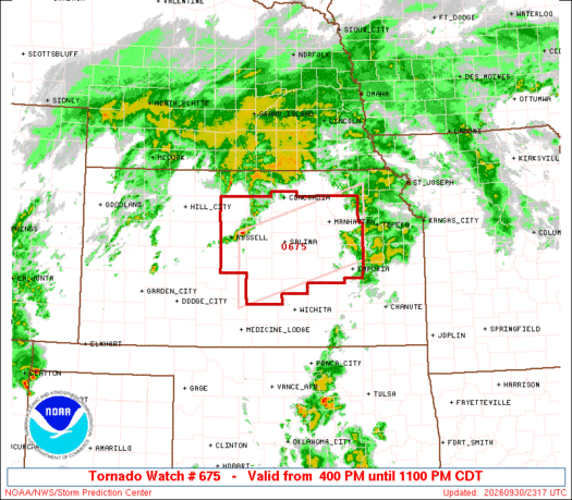 SPC Tornado Watch 675