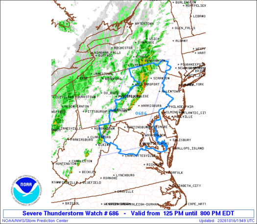 SPC Severe Thunderstorm Watch 686