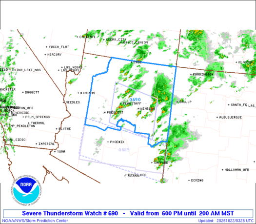 SPC Severe Thunderstorm Watch 690