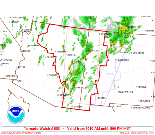 SPC Tornado Watch 693