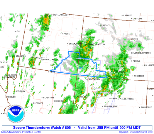 SPC Severe Thunderstorm Watch 695
