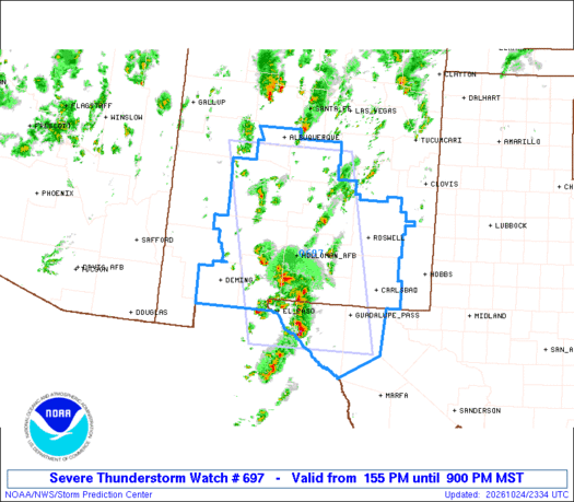SPC Severe Thunderstorm Watch 697