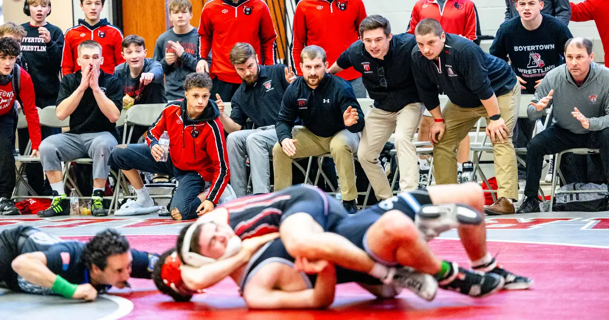WRESTLING : Boyertown repeats as District 1 - 3A champion ; OJR finishes 4th , qualifies for PIAA Duals
