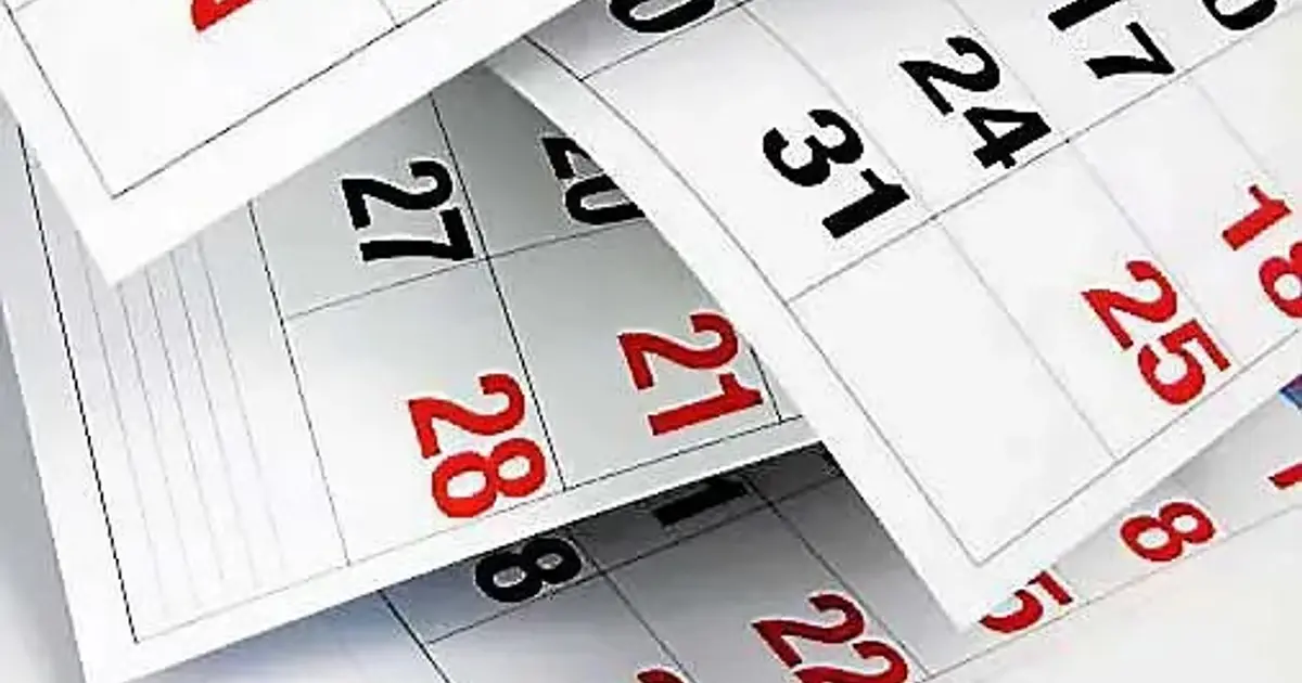 Upcoming calendar