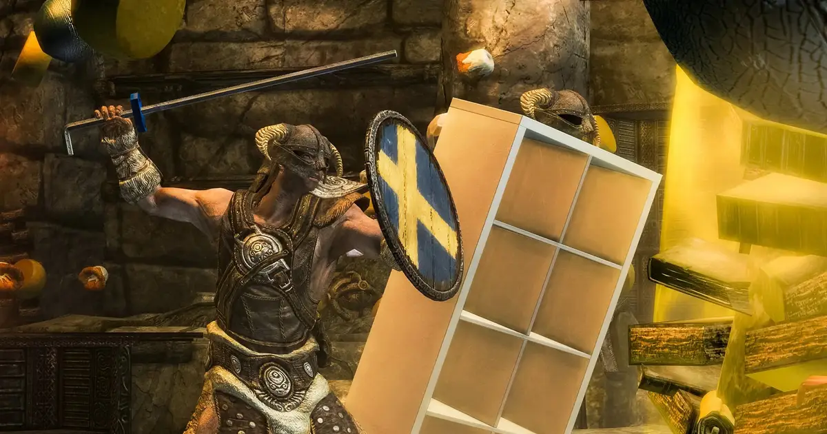 Ikea has released a Skyrim mod where players are accompanied by a Kallax shelving unit voiced by Matt Berry