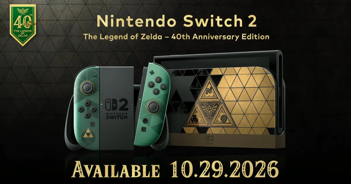 The Zelda 40th Anniversary Switch 2 console and Pro Controller are now official, after leaking last month