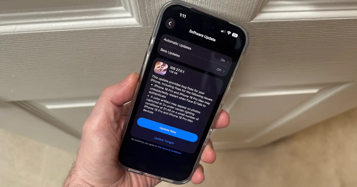iOS 27.0.1 released: Apple fixes annoying iPhone 18 Pro restart and freezing issues